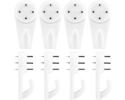 Betonnen muurhaken - 40 stuks - fotohangers - harde wandhaken - zware ophanggrepen - geen boren - houder voor stucwerk - onzichtbare fotohaken - clips - pegging voor fotolijst - klok - wandtapijt - muurdecoratie