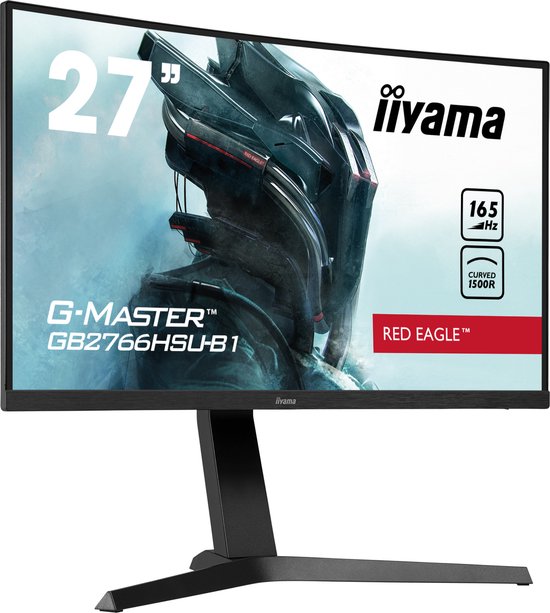 iiyama G-Master GB2766HSU-B1 Red Eagle - 27 inch - Full HD - VA - 165 Hz - Verstelbaar - Curved