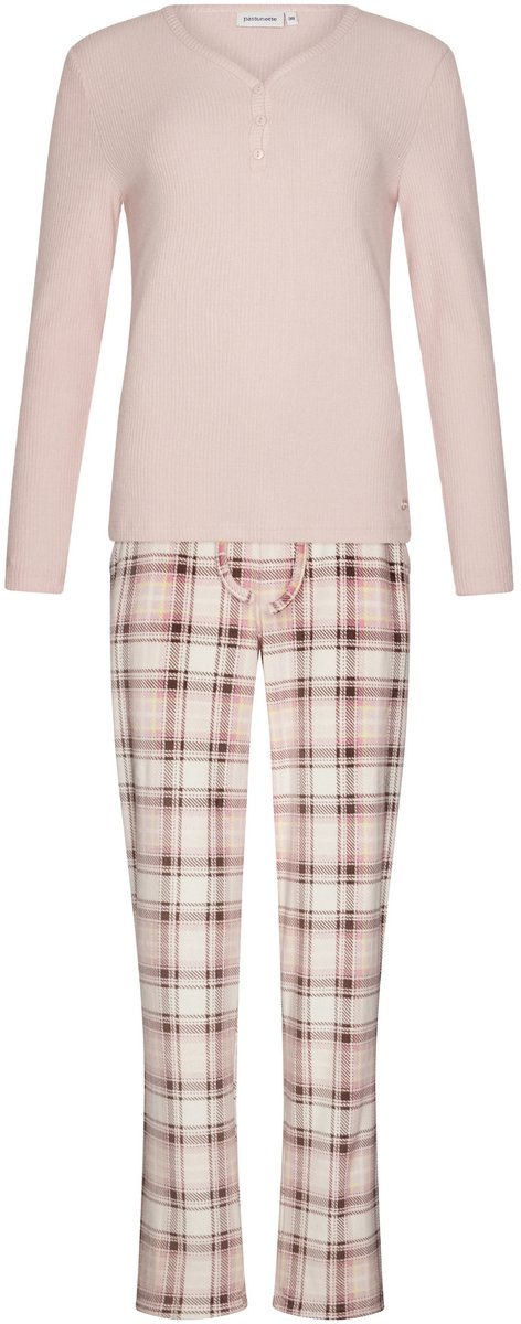 Pastunette - Pink Checks - Pyjama/Huispak - Flannel/Fleece - Roze - Maat 40