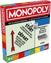 Monopoly Classic Bordspel Vernieuwde editie - inclusief bewaarbakje en grotere pionnen - NL Editie - Gezelschapsspel