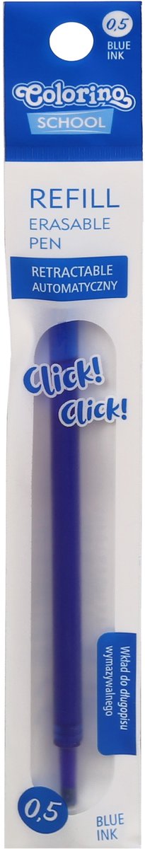 RYAN Uitwisbare vullingen, 30 stuks, uitwisbare rollerbalpen, vervangende vullingen blauw 0,5 mm en 4 gum, drukgelpen, rollerpatronen voor kantoorbenodigdheden, schoolspullen, studenten