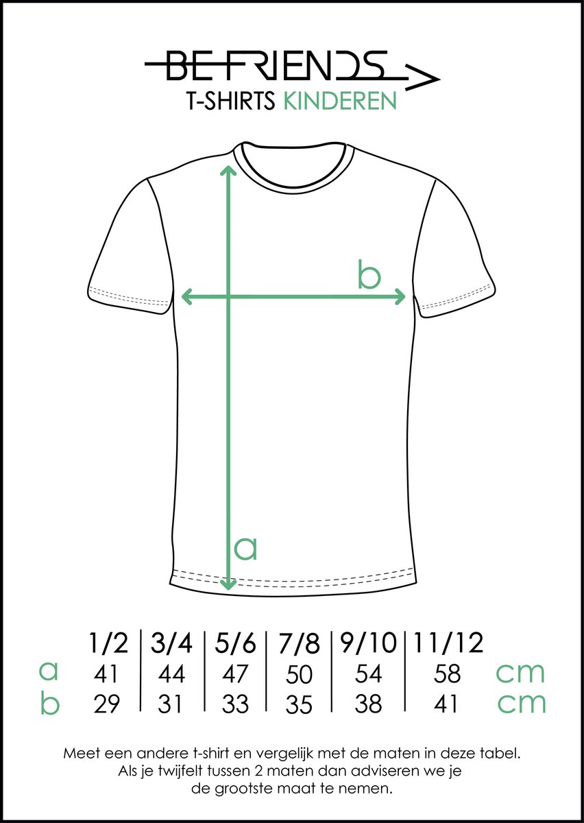 Be Friends T-Shirt | Eenhoorn kleurenprint | Kinderen | Zwart | Maat 11-12 jaar — cadeau in Mode & Accessoires - foto 2