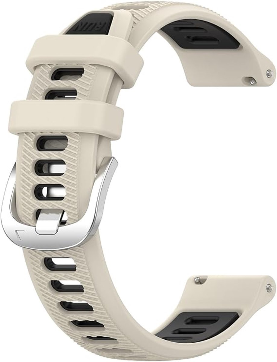 Geschikt voor Garmin Forerunner265 2 kleuren siliconen 22 mm horlogeband, waterdicht, zweetbestendig, zacht en comfortabel vervangend bandje voor heren dames Smart horlogeband