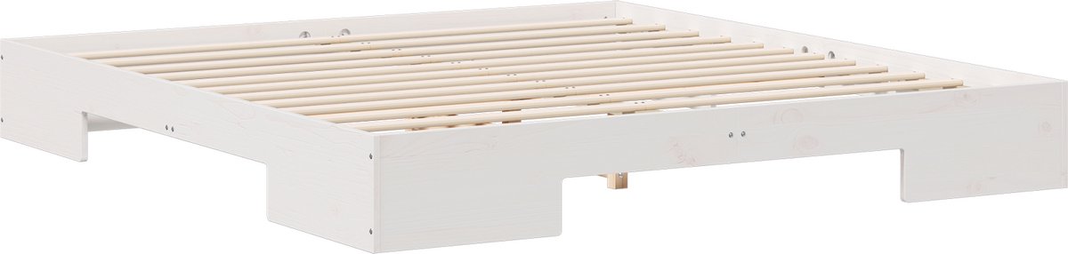 vidaXL - Bedframe - Wit - 180 - x - 200 - cm