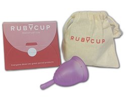 Ruby Cup Menstruatiecup – Herbruikbaar – Medisch Siliconen – 100% Vegan - Duurzaam & Comfortabel - small - Paars