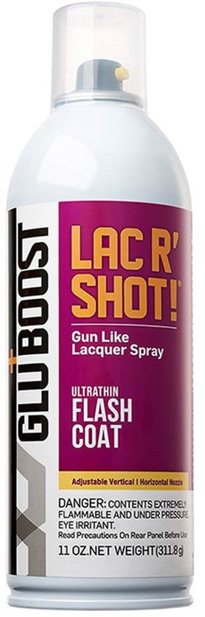 Gluboost GBLACRSHOTCL Lac R’ Shot! Flashcoat Hoogglanslak – 400 ml Spuitbus