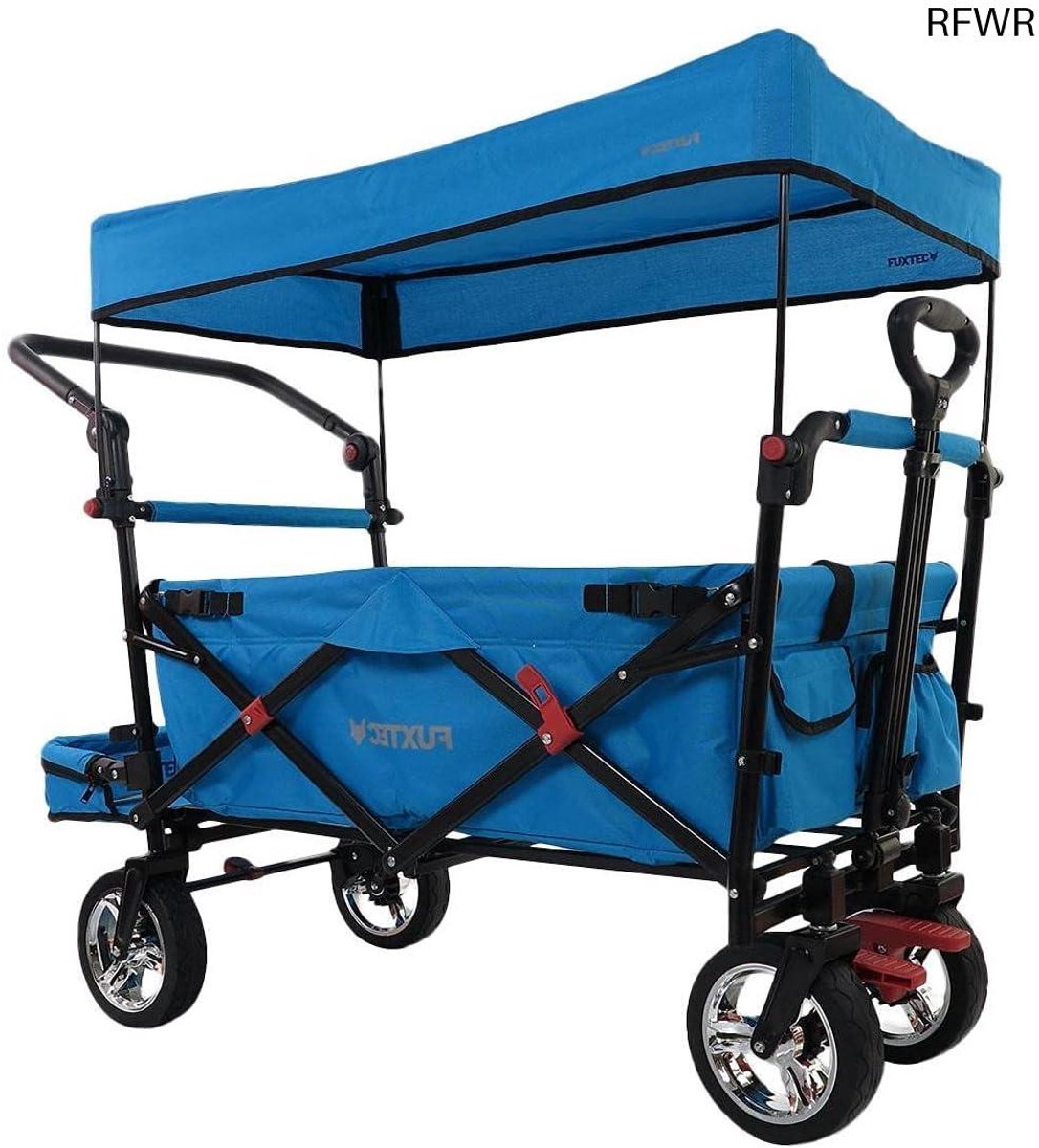 RFWR® Opvouwbare Bolderkar - Ruime en Duurzame Transportkar voor Kinderen met Dubbele Remmen en UV-bescherming
