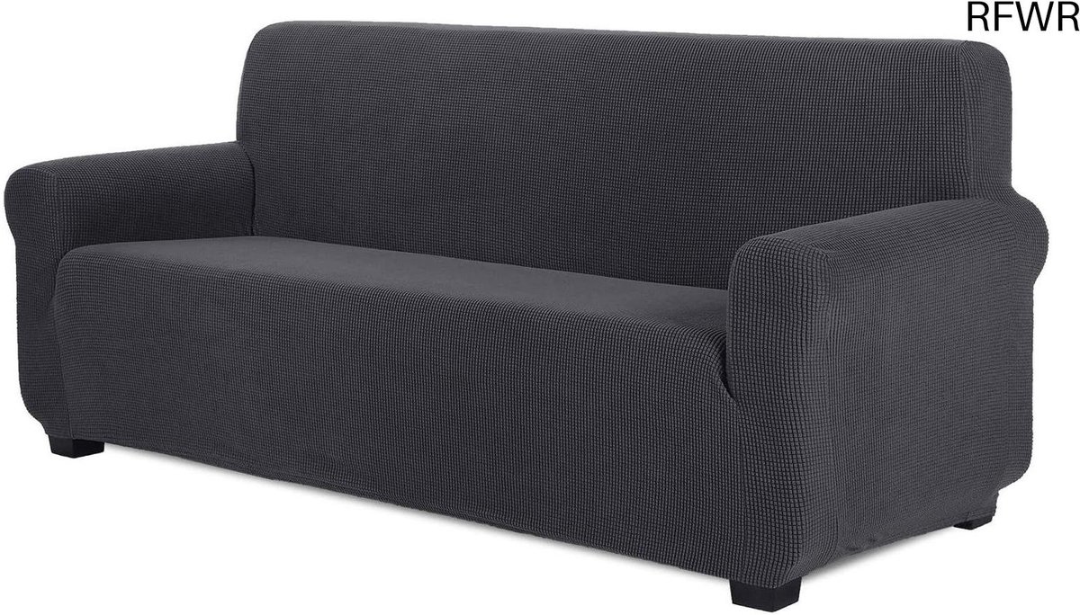 RFWR Rekbare Bankhoes voor 3-Zits Bank - Elastische Sofahoes en Meubelbeschermer in Grijs