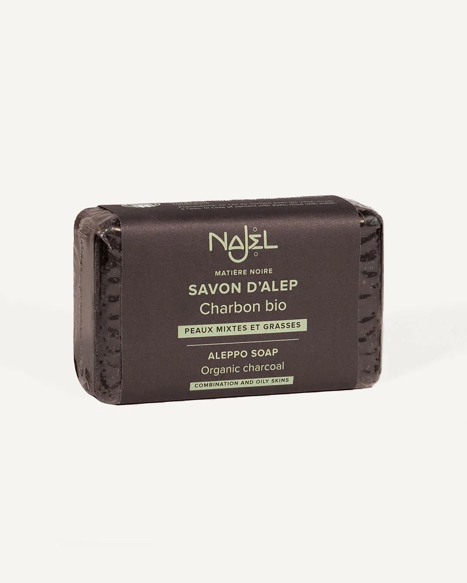Najel - Aleppo Soap met actieve houtskool - 100gr - natuurlijke zeep