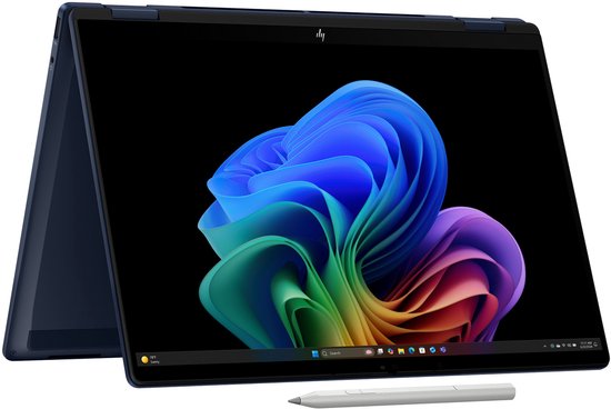 "HP OmniBook X FlipNGAI 14-fm0050nd NL Copilot+ PC Intel Core Ultra 5 226V Hybride (2-in-1) 35,6 cm (14"") Touchscreen 2K 16 GB LPDDR5x-SDRAM 512 GB SSD Wi-Fi 7 (802.11be) Windows 11 Home Blauw" - HP - Hoofdafbeelding