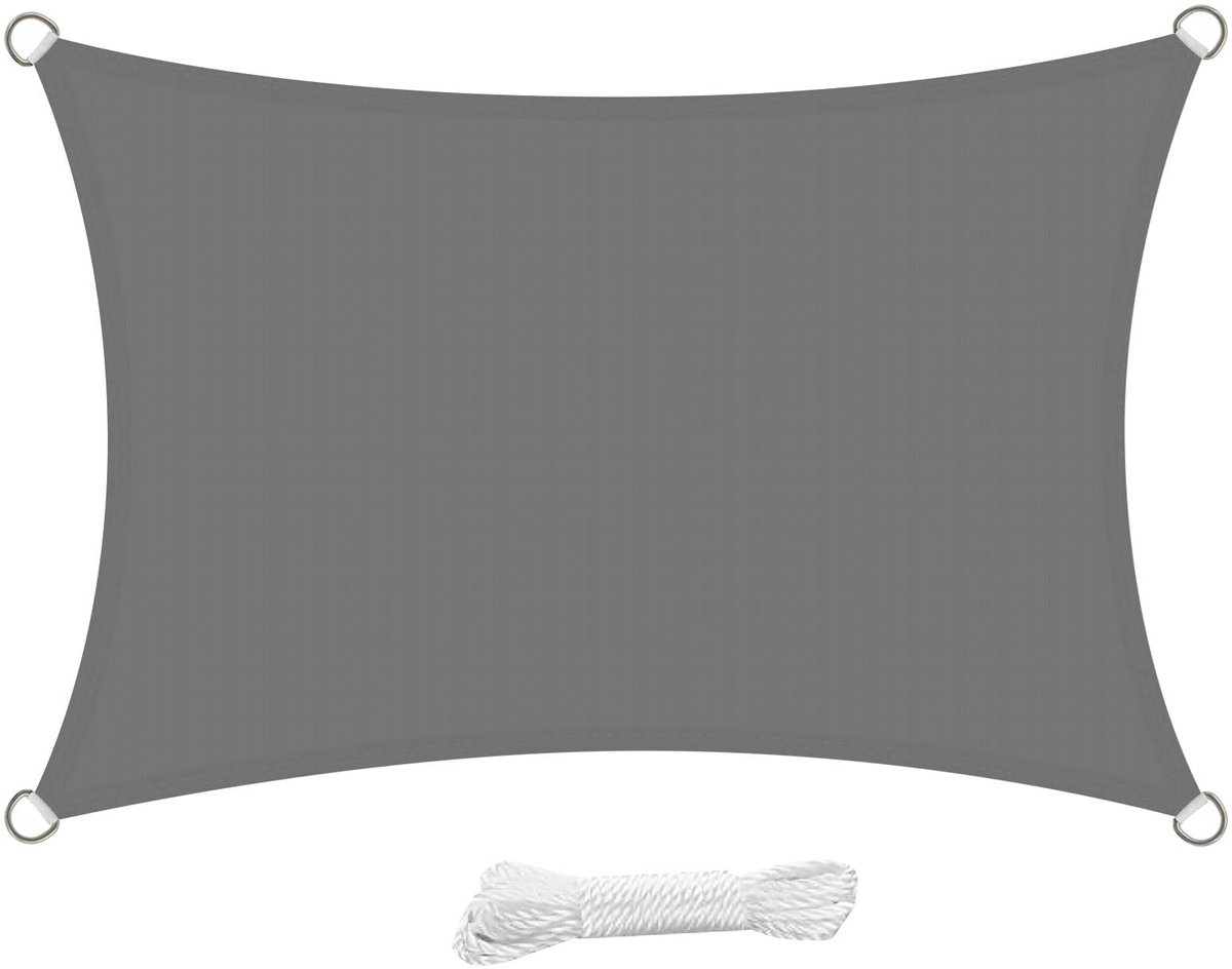 Ibenzoa® Waterafstotend Rechthoekig Zonnezeil 2x3 Meter met UV-bescherming voor Tuin en Terras