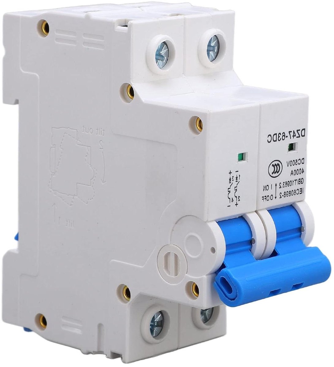 Miniaturized 2-pole 500v 125a insulator circuit breaker