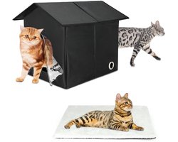 Kattenhuis voor buiten - winterbestendig - weerbestendig - groot
