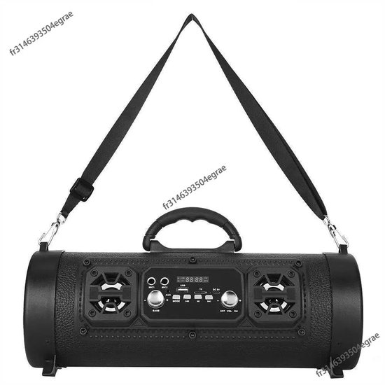 Bluetooth Speaker - Draadloze Luidspreker - Karaoke Speaker - Bluetooth Subwoofer - Smart Speaker - Met Microfoonfunctie - Muziekbox voor Auto - Cadeau voor Mannen - Party Speaker - USB - AUX - TF Kaart - Oplaadbaar - Zwart - Street Style - Draagbaar van Merkloos — afbeelding 3