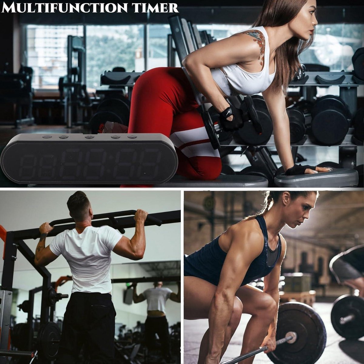 Gym Timer - Multifunctionele Draagbare Interval Workout Timer voor Boksen HIIT Fitness - 1000mAhUSB Fitness Sport Wekker met Bediening — cadeau in Sport & Outdoor - foto 2