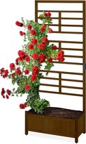 holz4home Plantenbak met rankrooster S van grenenhout, 34 x 104 x 58 cm (b x h x l), weerbestendig, ideaal voor mix van planten en klimplanten holz4home Plantenbak met rankrooster S van grenenhout, 34 x 104 x 58 cm (b x h x l), weerbestendig, ideaal voor mix van planten en klimplanten