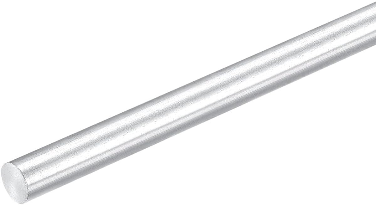 Sourcing Map 8mm Diameter Ronde Solid aluminium staaf 300 mm Lengte Twist Bar Materiaal voor DIY