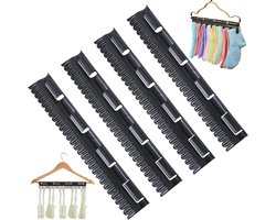 Hangers voor sokken en ondergoed - 4 stuks winddichte sokkenhouders voor wasrek