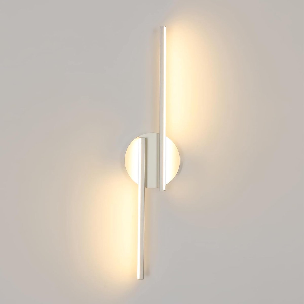 Haobosic - LED-wandlamp voor binnen, 22W 2475LM, 3000K warm licht, modern design, perfect voor slaapkamer, woonkamer, gang, trap, kantoor en garage (55cm wit)