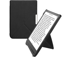 kwmobile e-reader hoesje geschikt voor Pocketbook InkPad 3/3 Pro/Color / Vivlio InkPad 3 hoes - Ereader flip case met standaard - E reader cover van kunstleer - In zwart