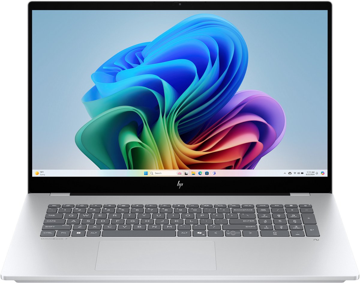 HP OmniBook 7 - Laptop - 17,3 inch - Intel Core Ultra 7 - 32GB RAM/2TB SSD - Touchscreen - Windows 11 - Zilver
