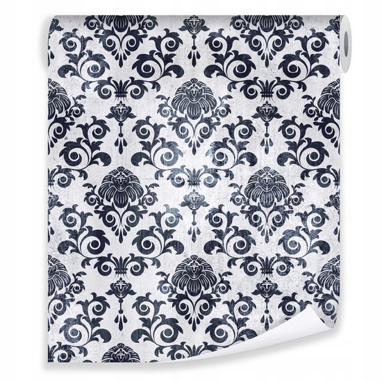 WALLARENA - Behang - Breedte 50 cm - Ornament Beton Glamour - Geschikt voor woonkamers, slaapkamers en hallen - 10m