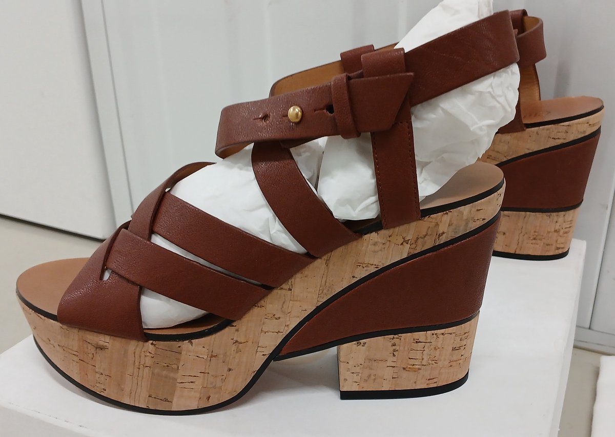 Chloé - Alice Sheep Skin 515 Sandaal - Cork Matt 518 - Maat 38 1/2