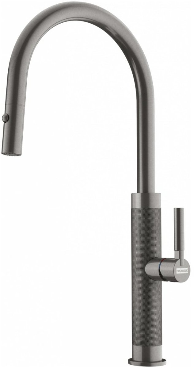 Franke Mythos Masterpiece - Keukenkraan FG 1554.503, met uittrekbare vuistdouche, antraciet 115.0711.555