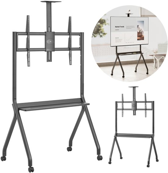 Maclean MC-114 B TV-standaard - 55-100 inch - Zwart