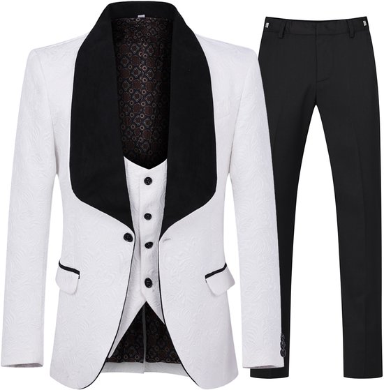 Costume trois pièces Allthemen à blocs de couleurs - Imprimé papillon - 3XL