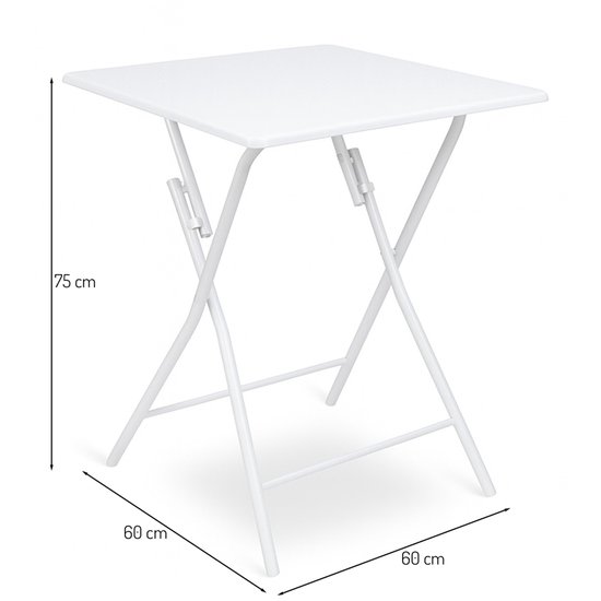 Milton & Oldbrook Plooitafel 60 x 60 cm Valongo Wit van Milton & Oldbrook — afbeelding 2