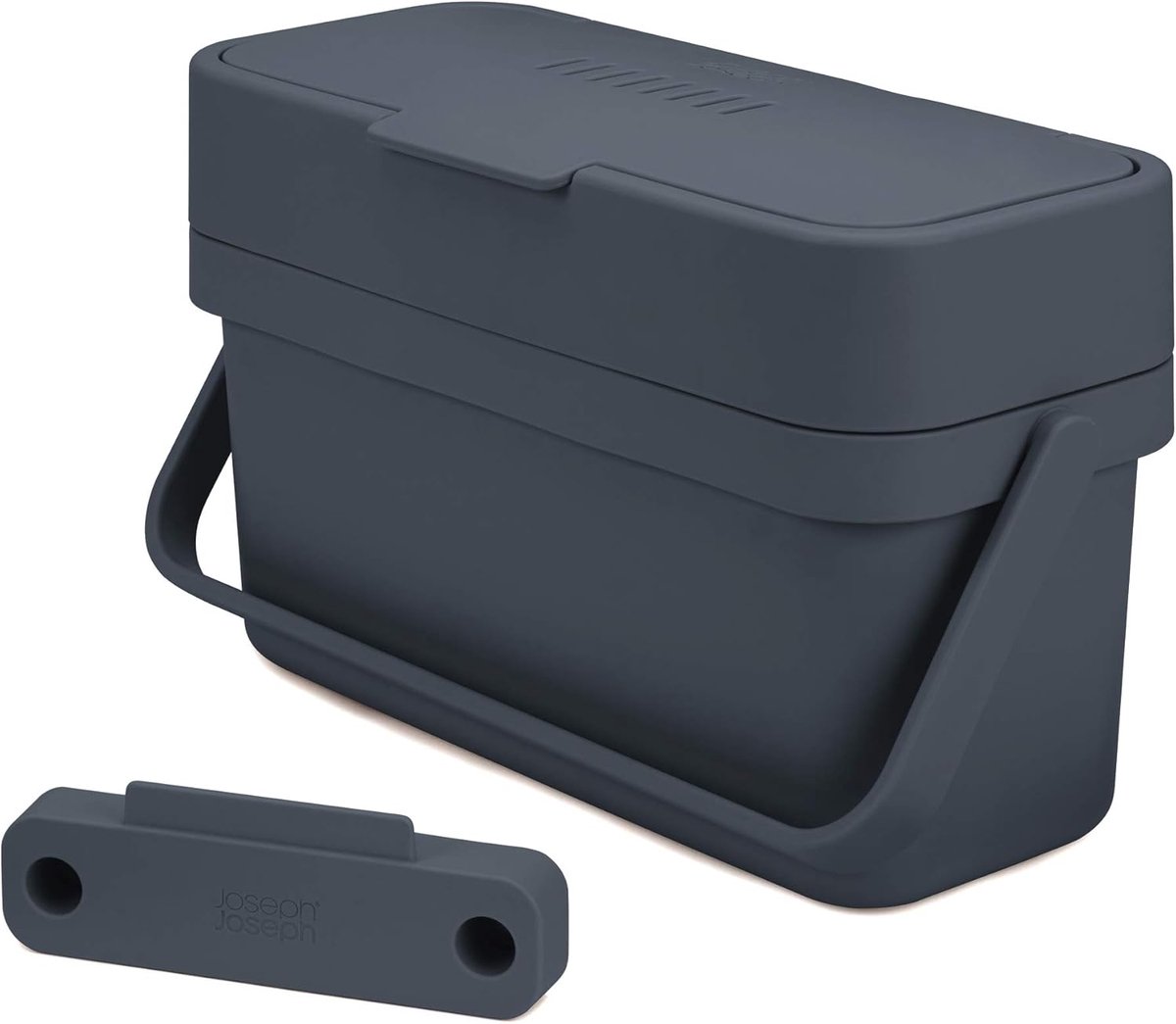 Compo 4 Easy to Fill Slimline Keuken Voedselafvalbak met Ventilatie - Optionele Deurmontage - 4 Liter - Graphite