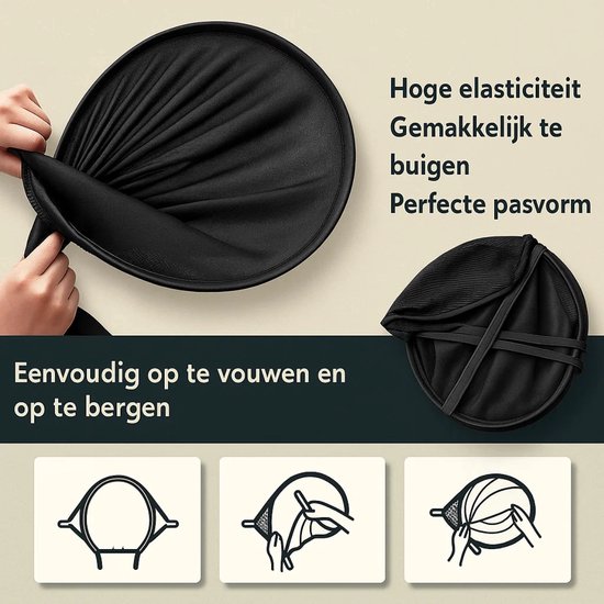 Universeel Zonnescherm Zwart - Kinderwagen Luifel & Zonneklep - UV-bescherming - Past op Elke Buggy - Kinderwagen Accessoir van Merkloos — afbeelding 5