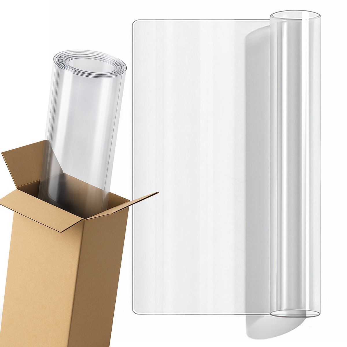 Tulup Bureau mat transparant - 120 x 60 cm - Bol