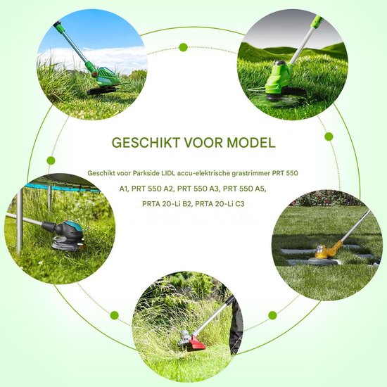 Dussdote Geschikt voor Parkside Spoelsnijder - Set van 6 - Vervangende Spoelmaaier - Geschikt voor LIDL Parkside PRT 550 A1/A3, PRTA 20-Li A1/B2/C3, PRT 300 A1 - 10 m ⌀1,65 mm van Dussdote — afbeelding 5