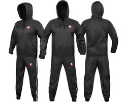 Saunapak voor gymtraining en fitnesstraining, niet-scheurende zweetpakken voor mannen, vrouwen, gewichtsverlies, afslankoefeningen, trainingspak met capuchon voor cardio, gewichtheffen, hardlopen, joggen.Sweat Suit for fitness n training.