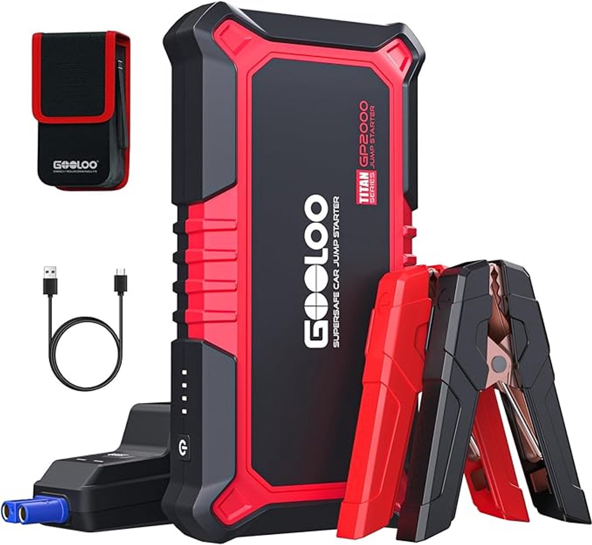 Chargeur Usb Lampe Torche Démarreur De Batterie 26800mAh 6000A PGNOOGE - Booster Pour Voiture, USB, Lampe Torche, 12V Essence Et Diesel Booster De Batterie