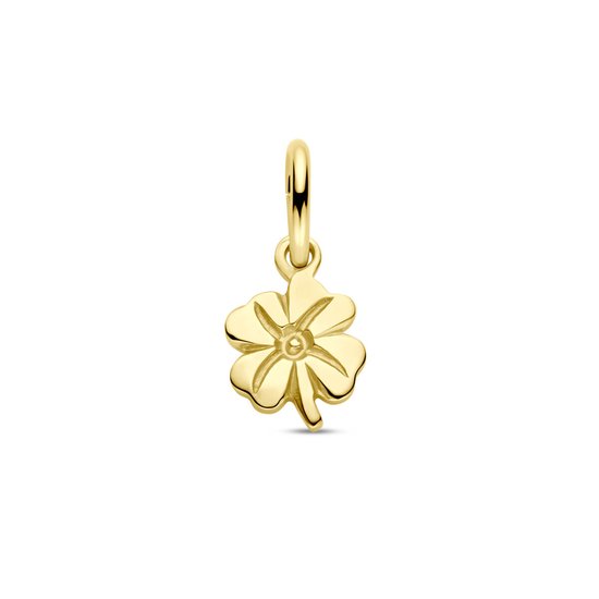 Pendentif trèfle doré.