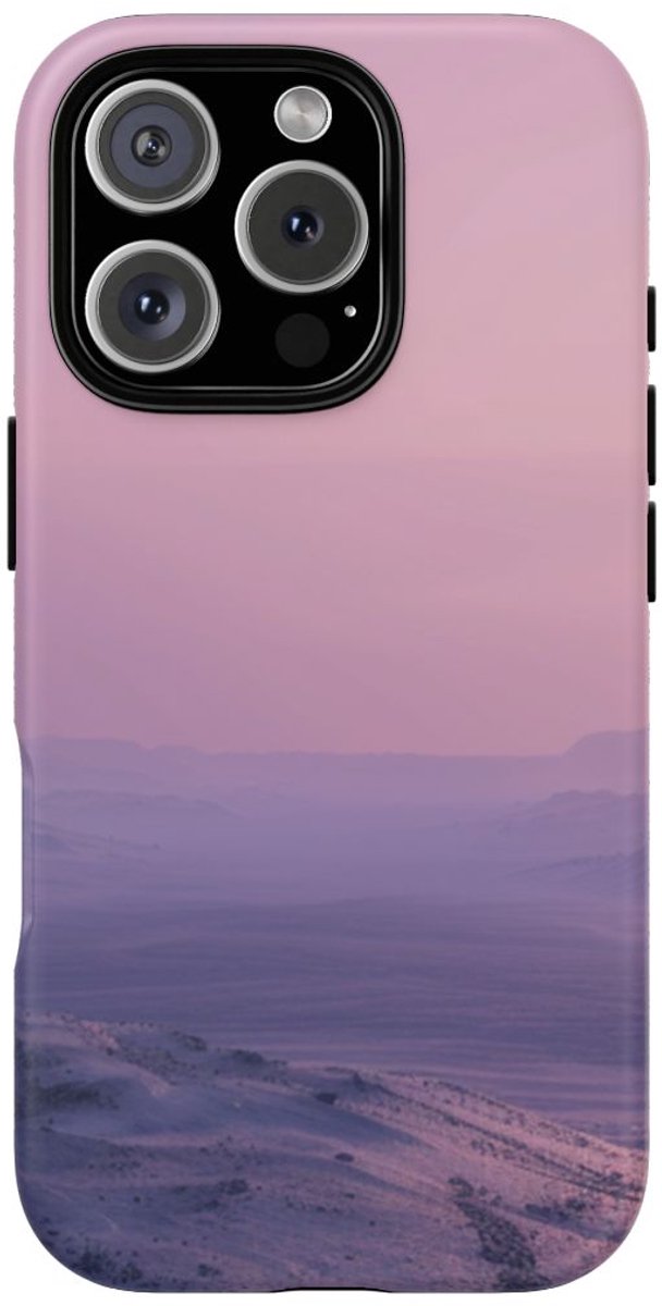 Buitenaards Landschap met Twee Zonnen – Telefoonhoesje Geschikt voor iPhone 16 Pro