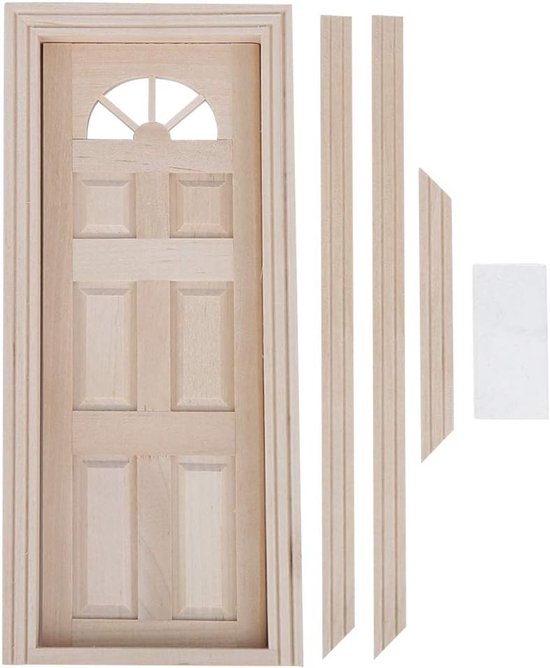 Foto: 1 12 dollhouse miniature wooden door window diy craft accessory for vibrant dollhouse scene decoration six frame door 