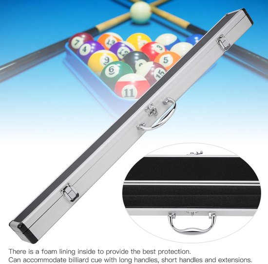 Storage Case Snooker Billiard Protector Soft Foam Lining Pool Cue Travel Case — afbeelding 3