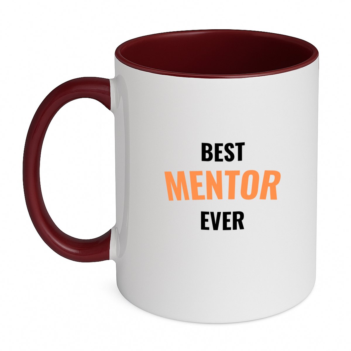Hacebo® - best mentor ever koffiebeker bordeaux - Leraar - de beste mentor - thee mok - koffie beker - leerkracht - verjaardagscadeau - verjaardag - cadeau - kado - geschenk - gift - leerlingen - koffiemok - 350 ML inhoud
