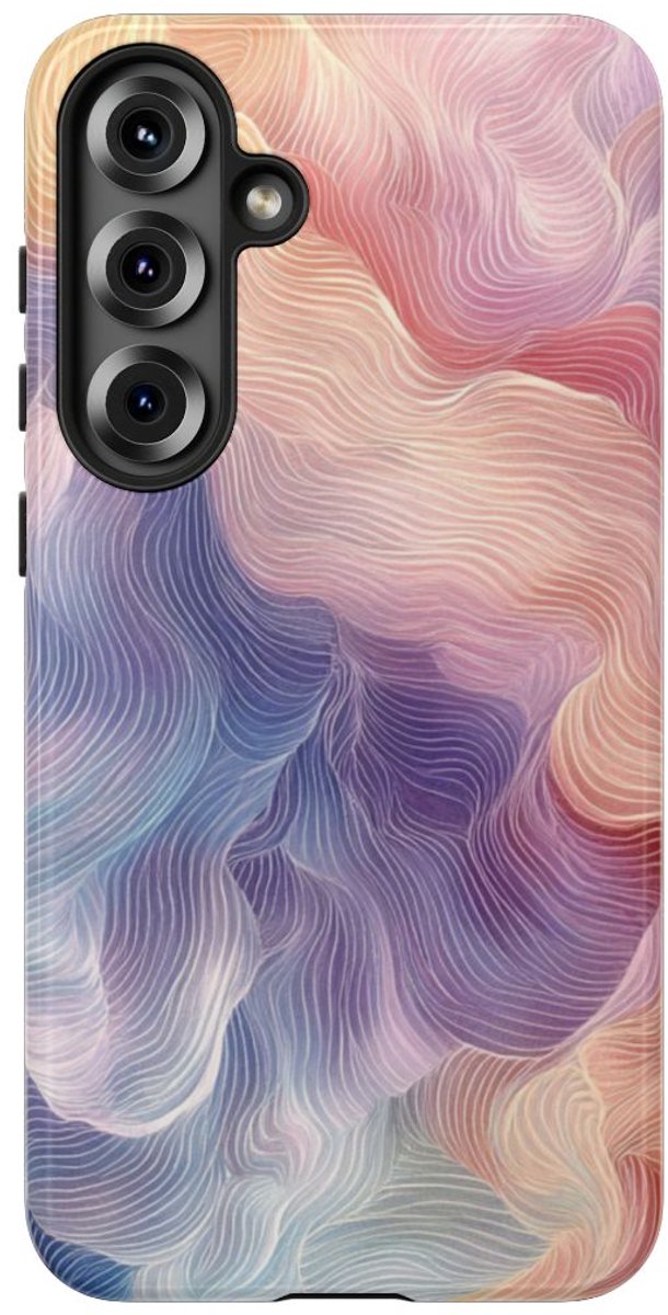 Zachte Pastel Abstracte Golven – Telefoonhoesje Geschikt voor Samsung Galaxy S25 Plus