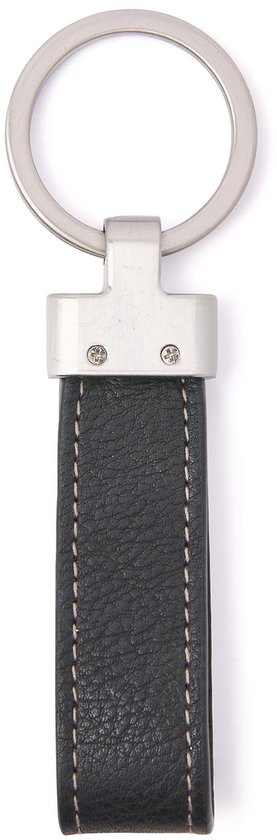 Porte-clés dR Amsterdam | Porte-clés en cuir pour adultes | Porte-clés pour hommes et femmes | Cadeau idéal pour la Vaderdag ou la fête des mères | Porte-clés pour voiture | Porte-clés élégant en cuir Tampa - 93391 Noir
