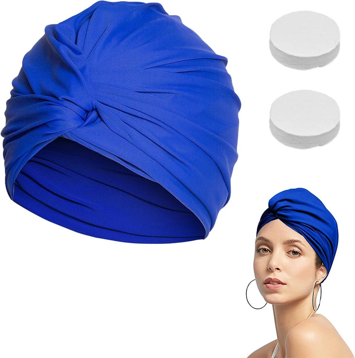 Zwemmuts met oorbescherming en antislip voor dames - Retro design voor lang en kort haar