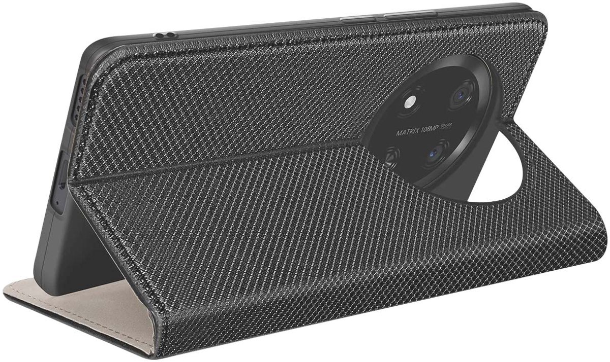 Jaym, Folio hoesje voor Honor Magic 4 Lite magnetische standaardfunctie, Zwart