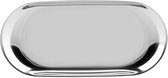 Klein plateau en acier inoxydable de couleur argent - 18x8 cm - Style scandinave - Plateau décoratif en acier inoxydable - Plateau en acier inoxydable - Plateau à gâteau pour cosmétiques et bijoux - Convient aux bureaux - Argent