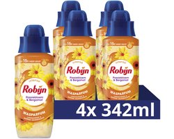Robijn Intense Wasparfum - Passiebloem & Bergamot - geeft je kleding een langdurige, intense geur - 4 x 342 ml