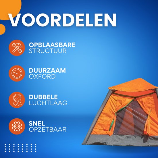 Opblaasbare kampeertent - Festival tent - Camping - Regendicht en zonnescherm - Eenvoudig van Merkloos — afbeelding 2