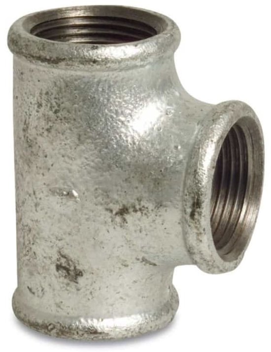 Lang T-stuk vintage brown 26,9 mm van gegalvaniseerd staal bestellen